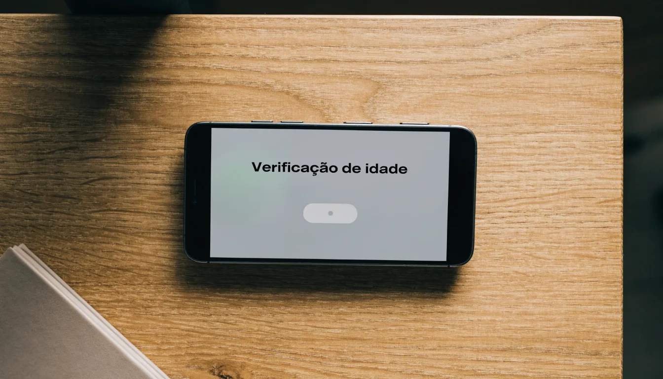 Uma folha de licença em papel com um selo vermelho, pousada numa secretária de madeira ao lado de uma caneta